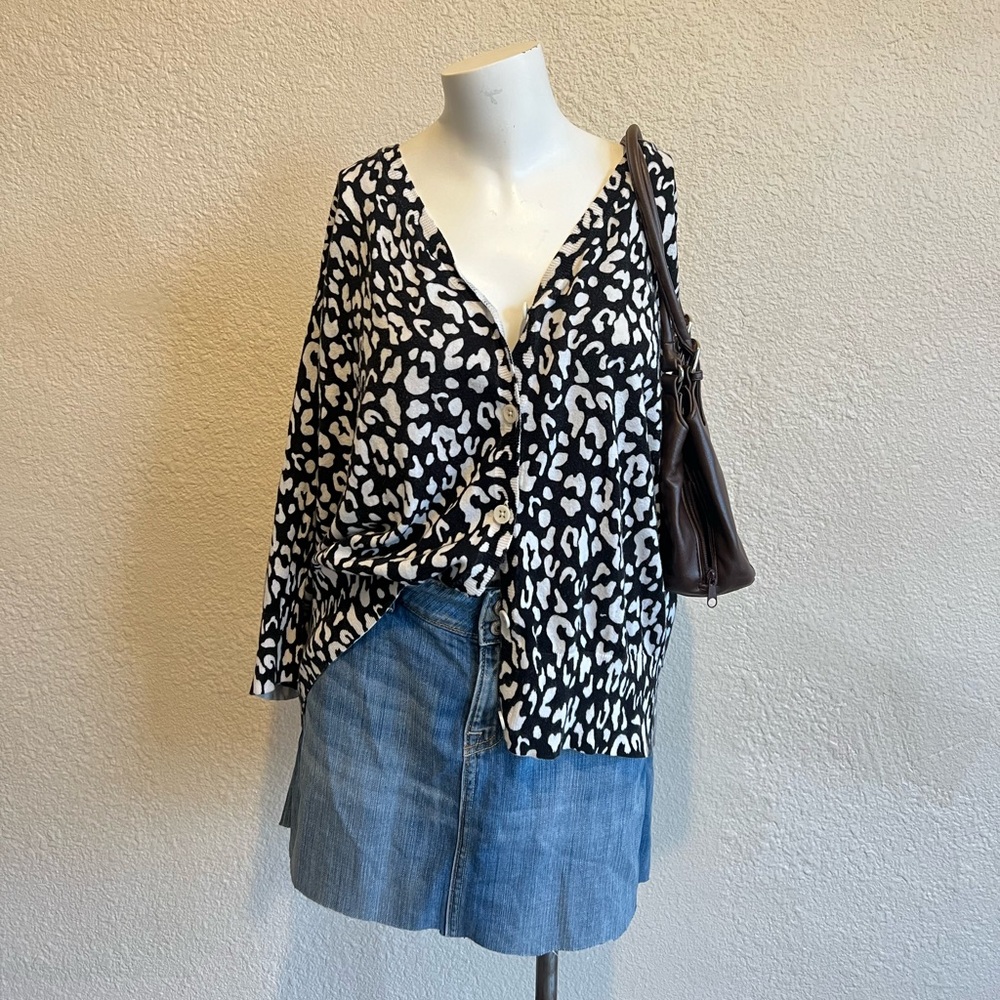 Leopard print cardigan